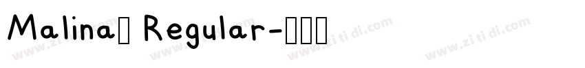 Malina1 Regular字体转换